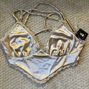 Gold Shimmer Tie Top